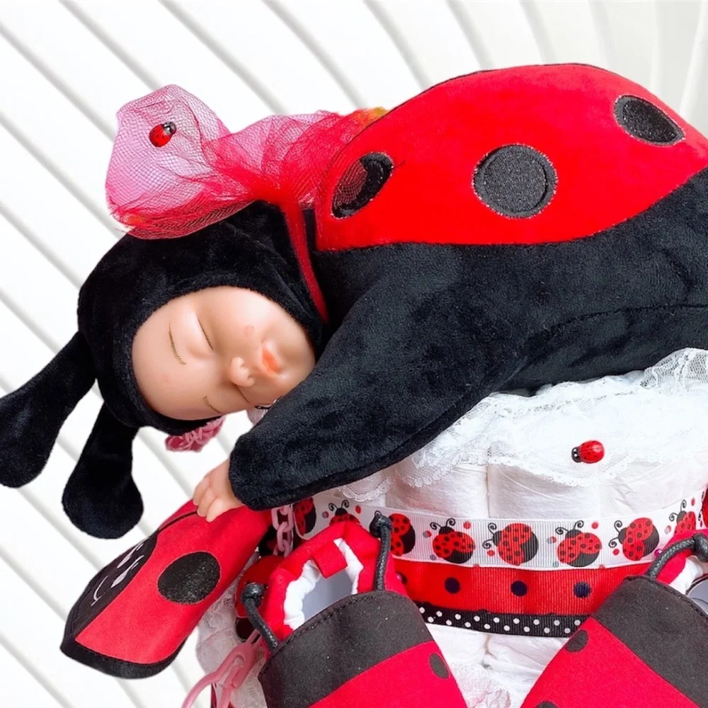 Ladybug Diaper Cake